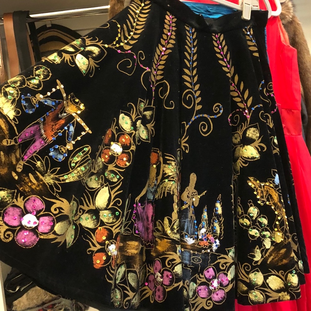 Black Vintage cocktail skirt, sz 8